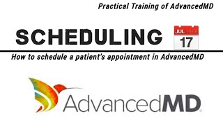 AdvancedMD  18  How to schedule an appointment in AdvancedMD Software  EHR [upl. by Cheslie]