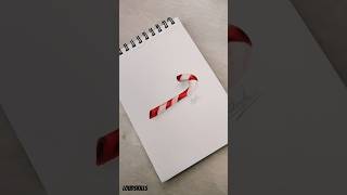 Candy Cane  Xmas colourpencildrawingart [upl. by Orlando458]