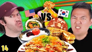 Asians Vs Caucasians Our Favorite Korean amp Japanese Foods  ReactCast [upl. by Garvey118]