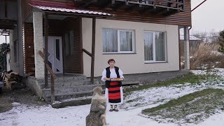 Woman cooks traditional food for the holidays in a Romanian Mountain Village [upl. by Isus11]