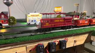 LIONEL LION CHIEF LEHIGH VALLEY U36B FIRST RUN ON THE TRACKS SHE MIGHT BE MY ORE CONSIST ENGINE 👍🔥 [upl. by Arinaj]