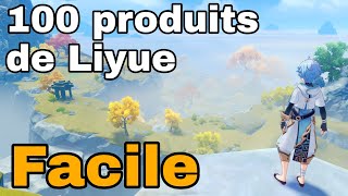 Récupérer 100 PRODUITS de LIYUE rapidement Guide Genshin Impact FR [upl. by Leizo8]