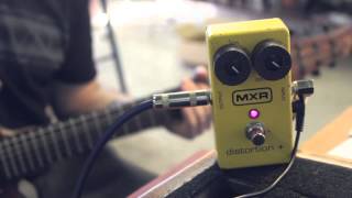 Vintage MXR Distortion humbuckers into dirty amp [upl. by Carrew]