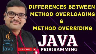 DIFFERENCES BETWEEN METHOD OVERLOADING AND OVERRIDING  JAVA PROGRAMMING [upl. by Yhtommit]