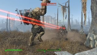 Fallout 4 Automatron  Epic Battle Maxed Robot vs Behemoth [upl. by Enitsyrhc]