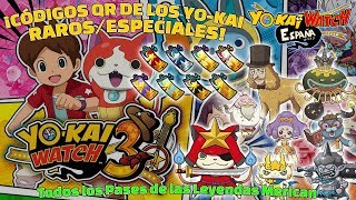 GUÍA DE YOKAI WATCH 3 ¡Códigos QR de los pases de todas las Leyendas Merican [upl. by Sonia961]