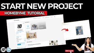 How to start a new project in homebyme  homebyme tutorial for beginner [upl. by Ilene]