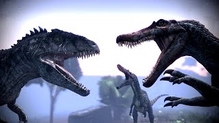 Spinosaurus amp Suchomimus vs Giganotosaurus created by kaijugamer43 [upl. by Oiredised]