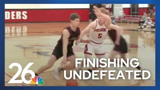 HIGHLIGHTS AND SOUND De Pere boys basketball finishes regular season undefeated [upl. by Hobard303]