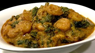 ପୋଇ ଶାଗ ରାଇPoi chingudi besaraodia poi Ghanta Malabar spinach prawn curry by Indian flavor [upl. by Lebatsirc]