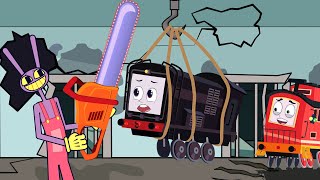 Diesel Train in Danger who helped  Trains Animation [upl. by Ilatfen]