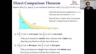 Improper Integrals  Direct Comparison Theorem [upl. by Ahseryt]