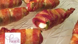 How to make Bacon Wrapped Stuffed Jalapenos appetizers [upl. by Albert439]