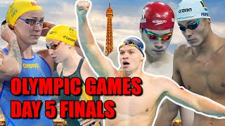 2024 OLYMPIC GAMES  Swimming Day 5 Finals LIVE  Leons Big Double  Mens amp Womens 100 Free [upl. by Cousin]