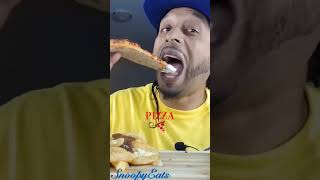 PIZZA 🍕 POUTINE MUKBANG pizza pizzalovers pepperoni mukbang videoshort shortvideo youtuber [upl. by Rundgren]