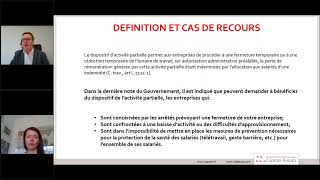 Dirigeants préparez la reprise  Comment le droit du travail sadapte à la crise du COVID 19 [upl. by Assirual976]