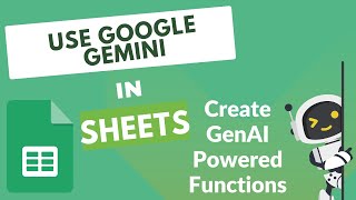 Google Sheets with Gemini API Create AIPowered Functions Using App Script [upl. by Lilithe]