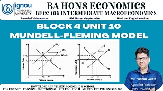 mundell fleming model  ignou BA ECO H SEM 3  intermediate macroeconomics [upl. by Tarsuss]