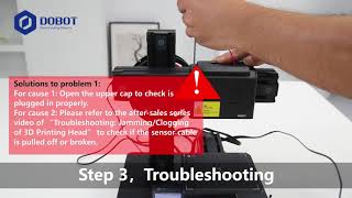 DOBOT MOOZ Tutorial Troubleshooting Nozzle Temperature Displays Failure Printer Keeps Rebooting [upl. by Nosremaj]