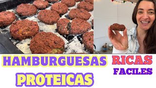 Hamburguesas Proteicas Receta legumbres alimentacionvegana  alimentacionvegana veganfood [upl. by Odrautse]