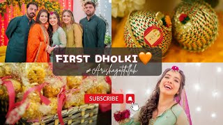 FIRST DHOLKI 🎊🎉  ARISHA RAZI  VLOG  WEDDING VLOG  ABDULLAH FARRUKH  2024 [upl. by Madelene]