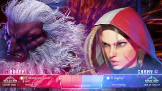 Streetfighter 6  Akuma Sphynx vs Cammy KingKevD  Master Rank Custom Room Match  first to 5 [upl. by Avera999]