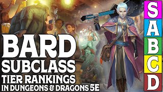 Bard Subclass Tier Ranking in Dungeons amp Dragons 5e [upl. by Llevram]