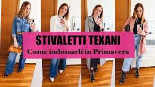 STIVALI TEXANI 10 IDEE OUTFIT PRIMAVERA  Come indossare gli stivaletti Camperos  Isabella Emme [upl. by Oirasor575]