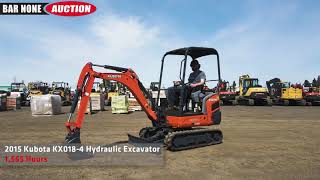 2015 Kubota KX018 4 Hydraulic Excavator [upl. by Viguerie]