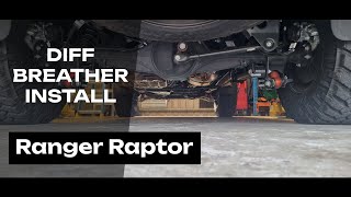 Ford Ranger Raptor Diff Breather Install Next Gen Gearbox Transfer Case [upl. by Nalrah712]