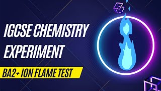 0620 IGCSE Chemistry Lab Flame Test  Barium Ion ChemPraxis [upl. by Rammus]