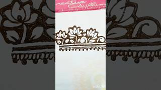 Starting mehndi border design mehndi hennadesign ytshorts [upl. by Rabelais944]