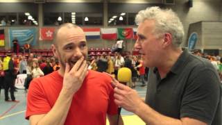 World Korfball Championships 2015  Sven Hardies Interview [upl. by Dettmer]