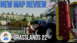 Map Review Grasslands 22  UK map Grass Lets go  FS22 [upl. by Ihcehcu]