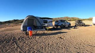 First night in runaway cool camp with Napier suv tent [upl. by Ecirtnom]