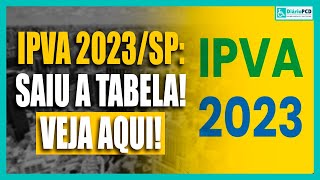 IPVA 2023SP saiu a tabela Veja aqui [upl. by Nodaj]