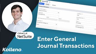 NetSuite Tutorial  How To Enter General Journal Transactions [upl. by Palecek]