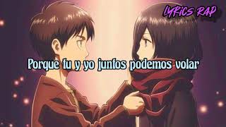 RAP DE EREN JAEGER Y MIKASA ACKERMAN  Amor de Exploración  Ivangel Music  LETRA [upl. by Barbour]