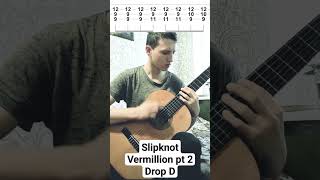 SlipknotVermillion part 2 drop D guitar cover w Tabs shorts [upl. by Hansiain]