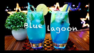 Blue Lagoon Mocktail Recipe  Blue Curacao Lemonade  Valentines Day Special  Summer Beverage [upl. by Nalym]