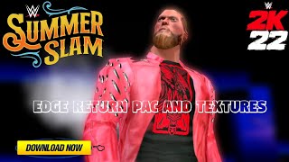 WWE2K22 SummerSlam 22 Edge Returns pac and textures for Svr11 download now [upl. by Apfel470]