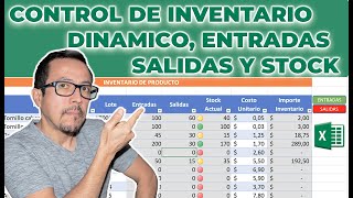 🏗Cómo crear un CONTROL DE INVENTARIO dinámico con ENTRADAS SALIDAS y 🤑 STOCK 👏 [upl. by Ernesta]