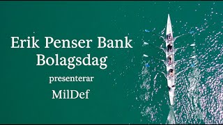 MilDef presentation  EPB Bolagsdag 24 augusti 2023 [upl. by Sorensen330]