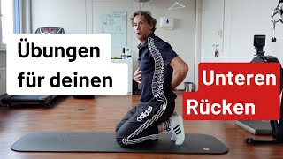 Unterer Rücken Übungen  Die richtigen und EXTREM WICHTIGEN Übungen für deinen unteren Rücken [upl. by Anahpos]