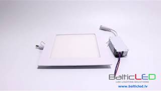 18W LED PANEL LIGHT SQUARE RECESSED 3500K WARM LIGHT [upl. by Remington534]