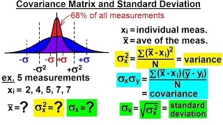 Special Topics  The Kalman Filter 20 of 55 Example of Covariance Matrix and Standard Deviation [upl. by Yarahs]