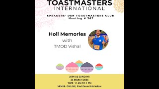 Meeting  367  Holi Memories with TMOD TM Vishal [upl. by Ahcirt]