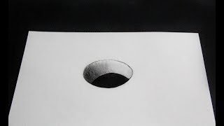 How To Draw 3D Hole for Kids  3D Trick Art on paper  Easy Anamorphic Illusion [upl. by Bernardi]