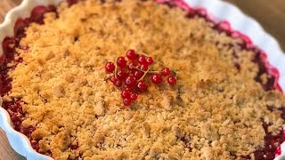 Red currant pie recipe  easy recipe for crumbles [upl. by Yelkreb]