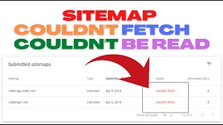 How To Fix Sitemap Couldnt Fetch or Couldnt be Read Errors In Google Search Console [upl. by Arimay]